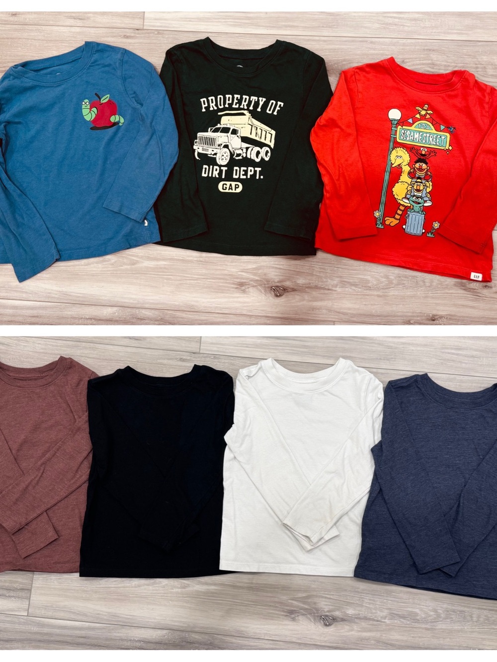 GAP/Cat and Jack Long Sleeve Tee Bundle